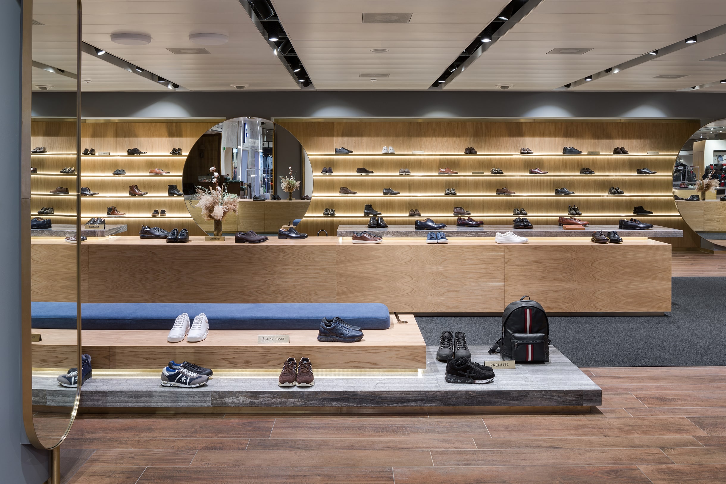Men's Shoes Department - Interior design of the Men's Shoes Shop in Kyiv