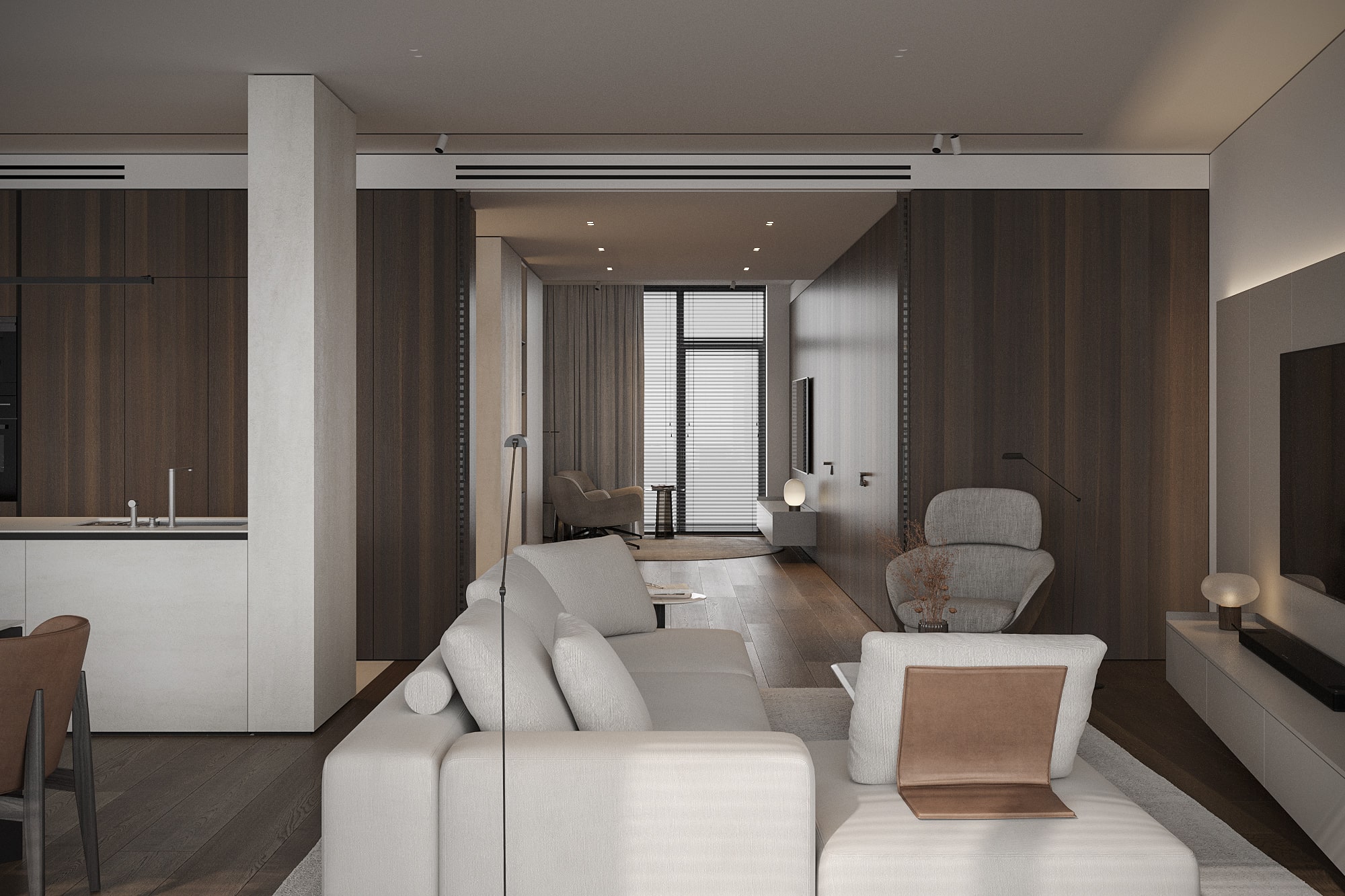 The interior design of the Enigma apartment in the Park Lake City ...